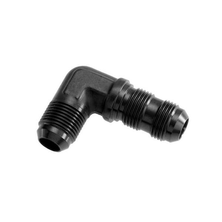 -16 90 DEGREE MALE AN/JIC BULKHEAD ADAPTER - BLACK